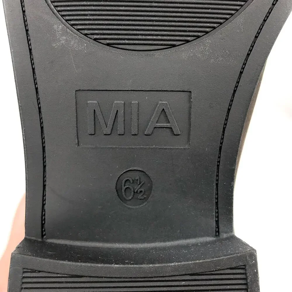 MIA Women's Carsyn Tall Shaft Boots Size 6.5M Black Vegan Leather NWOB